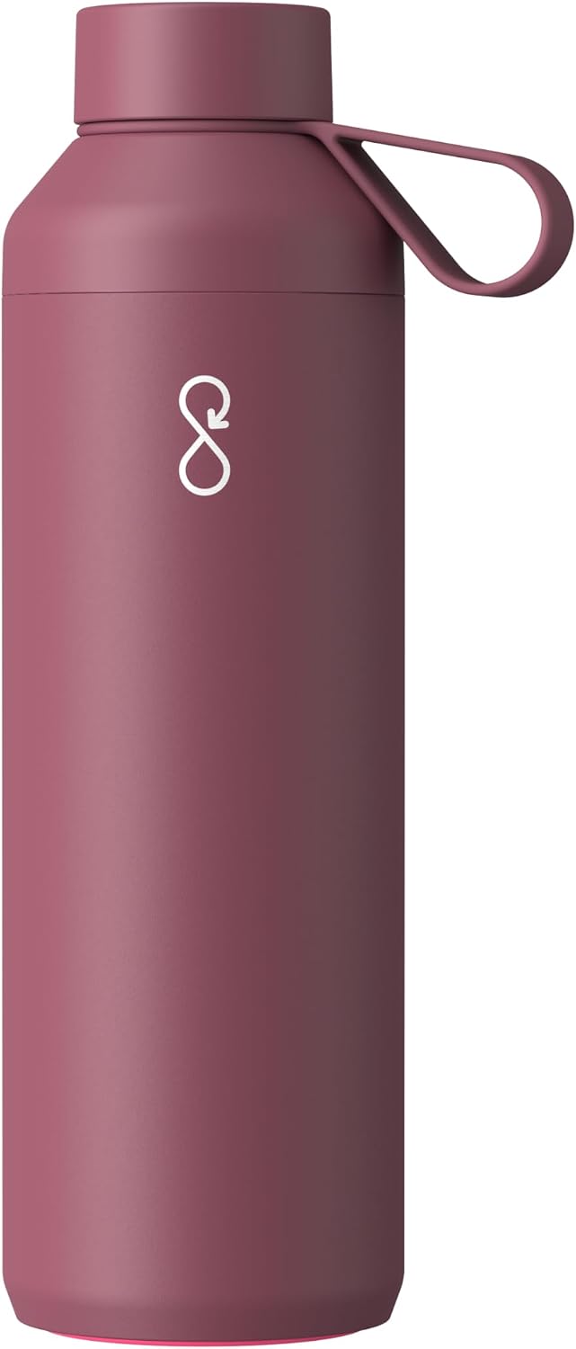 Ocean Bottle Peak 24oz Leak-Proof Steel Water Bottle (Maroon Dusk)