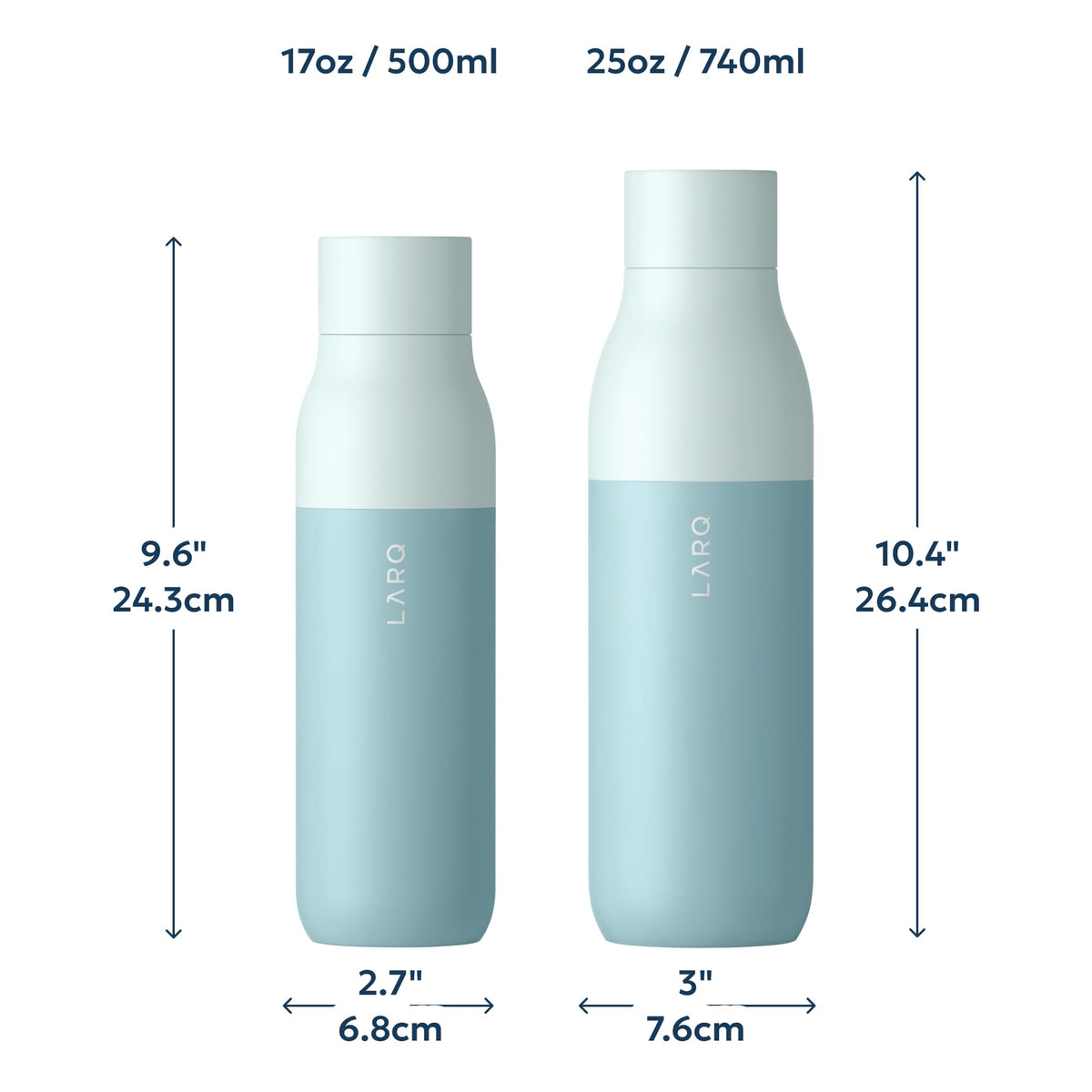 LARQ PureVis Smart Self-Cleaning UV Insulated Stainless Steel Water Bottle