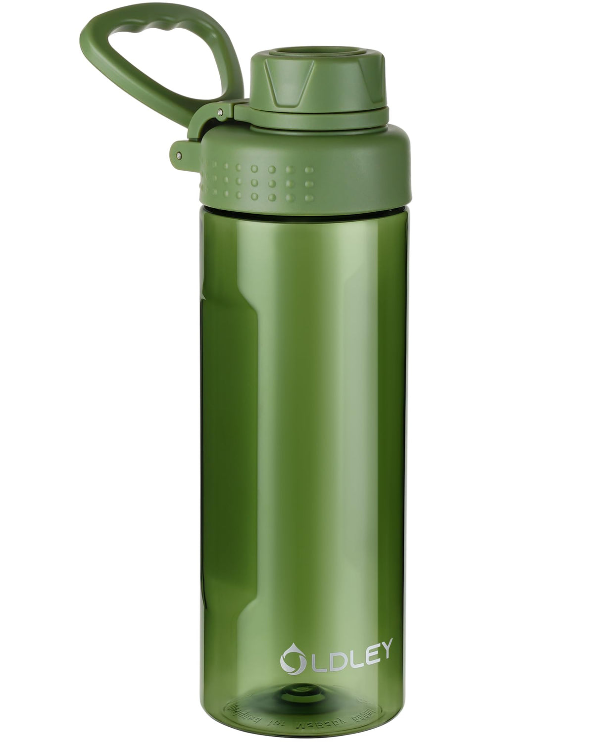 OLDLEY Water Bottles 20oz BPA Free Tritan Water Bottle with Carry Handle and Spout Lid, Leakproof Kids Water Bottle for Home,Travel, School, Outdoors, Transparent