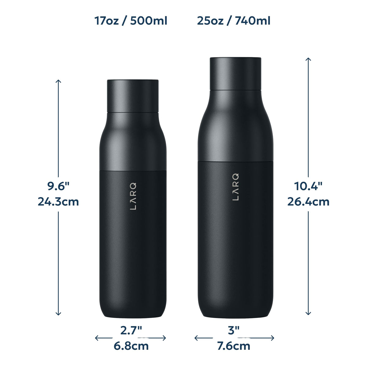 LARQ PureVis Smart Self-Cleaning UV Insulated Stainless Steel Water Bottle