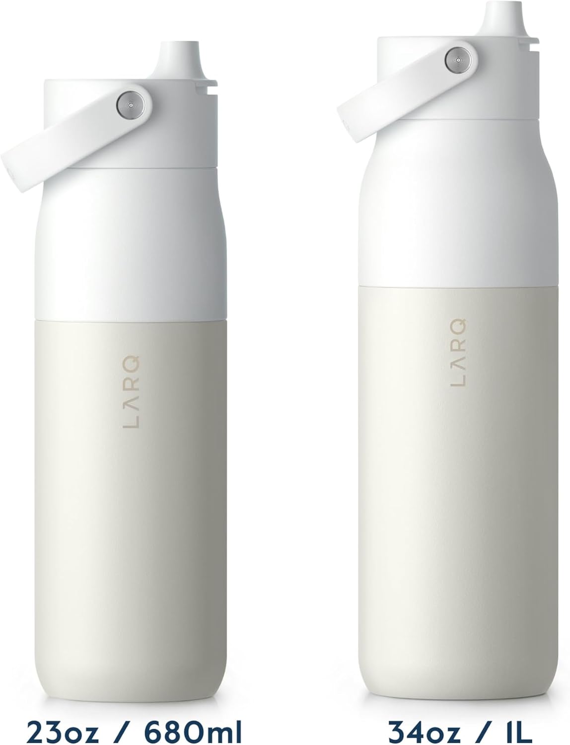 LARQ Jolly Good Gift Set - 3x Bottles Swig Top 34oz - Insulated Stainless Steel Water Bottles With Built-In Silicone Handle | Thermos, BPA Free| Keep Drinks Cold for 24 Hour