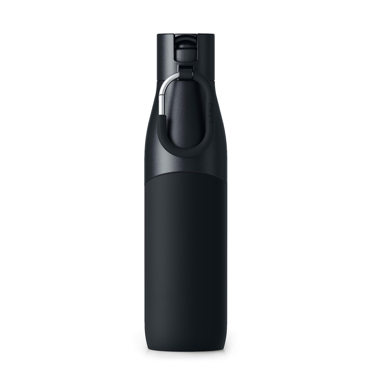 LARQ Bottle Movement Filtered - Lightweight Non-Insulated Stainless Steel Water Bottle BPA Free with Nano Zero technology and long-lasting filters, White/Pebble, 24oz
