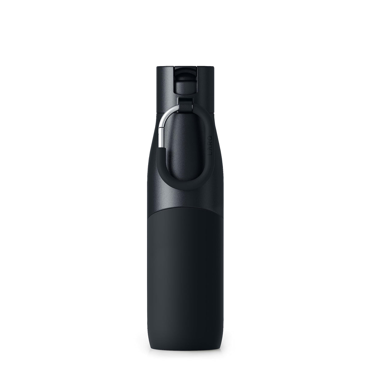 LARQ Bottle Movement Filtered - Lightweight Non-Insulated Stainless Steel Water Bottle BPA Free with Nano Zero technology and long-lasting filters, White/Pebble, 24oz