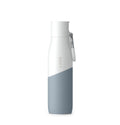 LARQ Bottle Movement Filtered - Lightweight Non-Insulated Stainless Steel Water Bottle BPA Free with Nano Zero technology and long-lasting filters, White/Pebble, 24oz