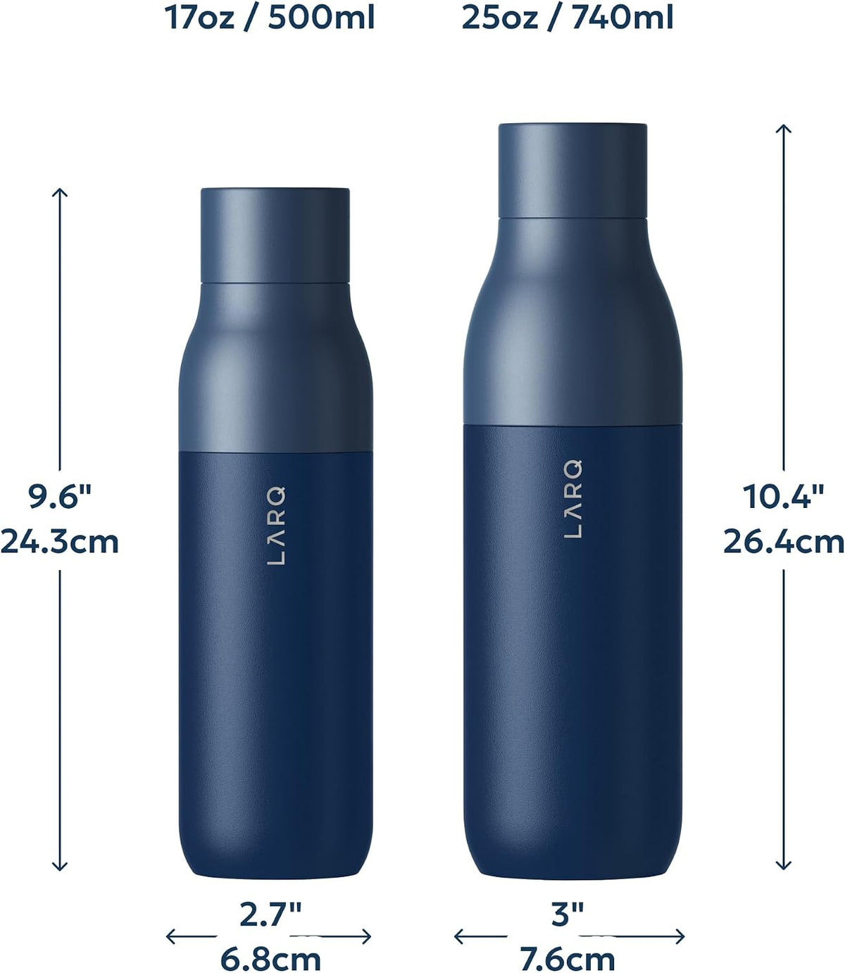 LARQ PureVis Smart Self-Cleaning UV Insulated Stainless Steel Water Bottle