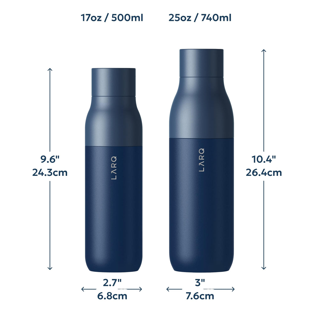 LARQ PureVis Smart Self-Cleaning UV Insulated Stainless Steel Water Bottle
