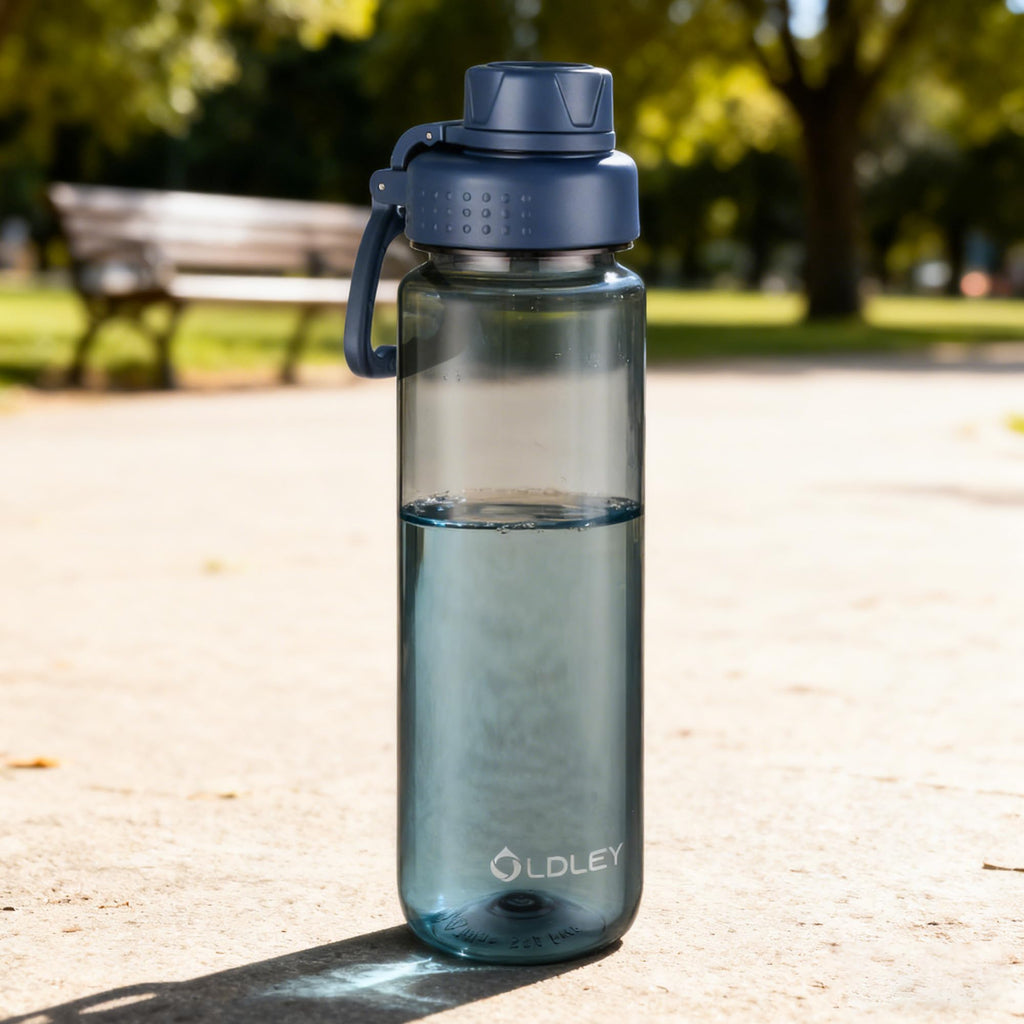 OLDLEY Water Bottles 20oz BPA Free Tritan Water Bottle with Carry Handle and Spout Lid, Leakproof Kids Water Bottle for Home,Travel, School, Outdoors, Transparent