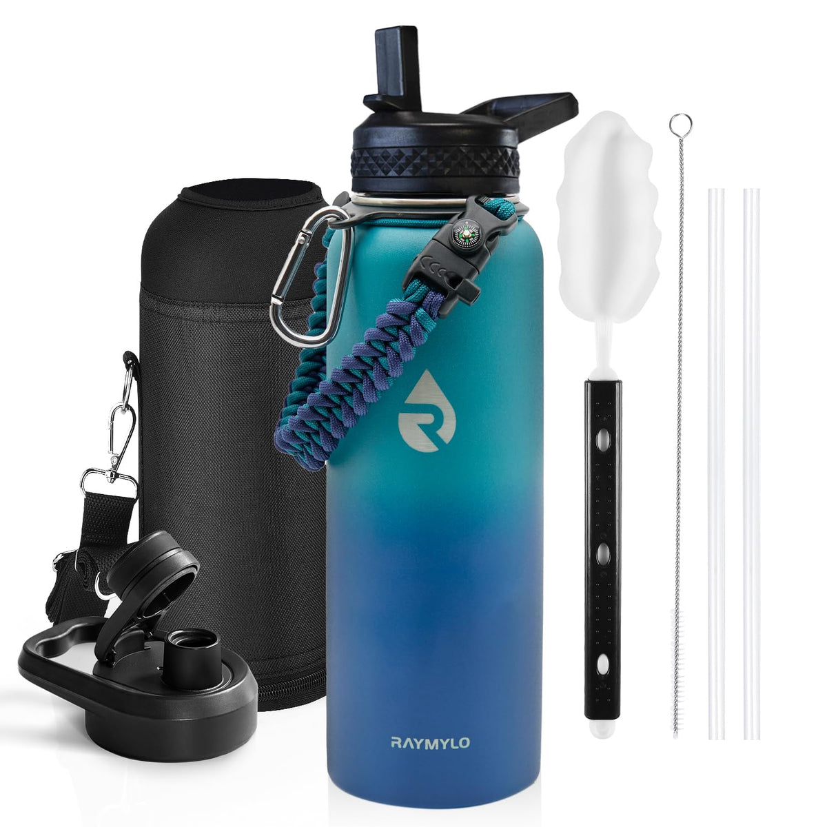 RAYMYLO One Gallon Water Bottle Insulated 128 oz, Stainless Steel