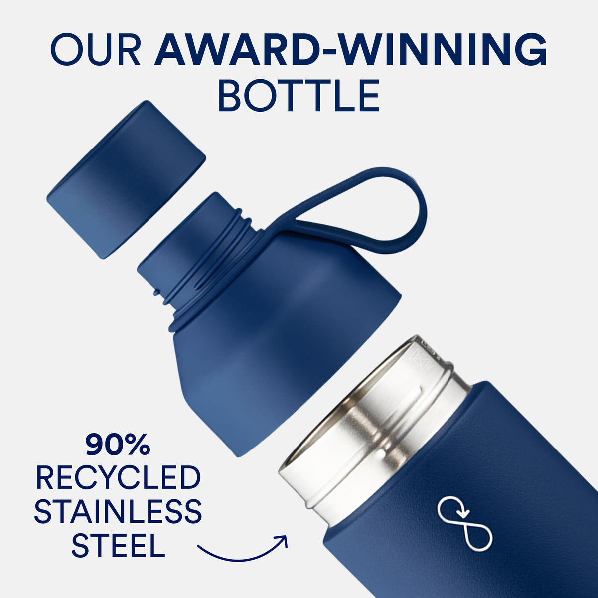 Ocean Bottle Peak 24oz Leak-Proof Steel Water Bottle (Maroon Dusk)