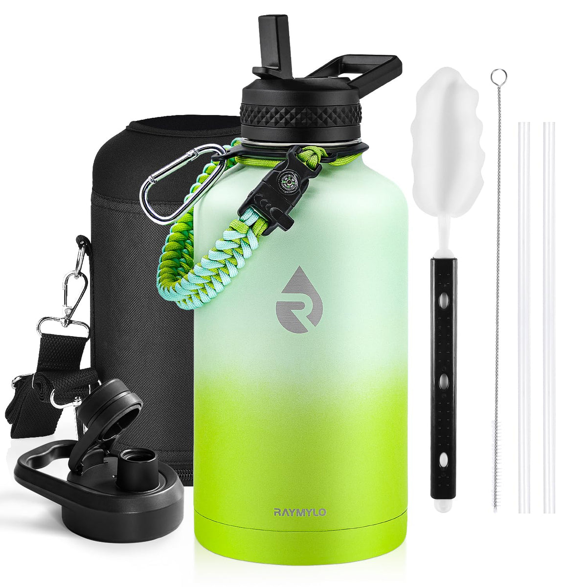 RAYMYLO One Gallon Water Bottle Insulated 128 oz, Stainless Steel