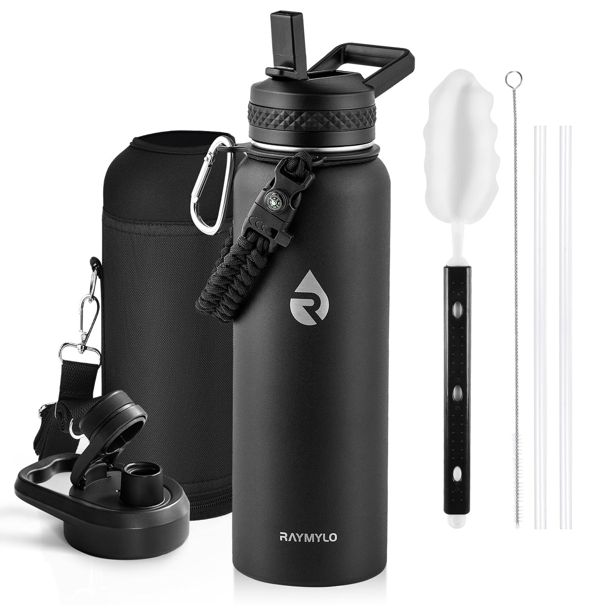 RAYMYLO One Gallon Water Bottle Insulated 128 oz, Stainless Steel