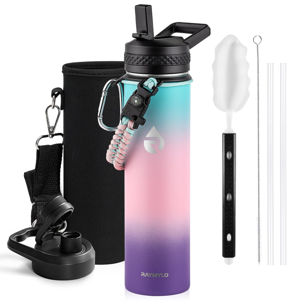 RAYMYLO One Gallon Water Bottle Insulated 128 oz, Stainless Steel