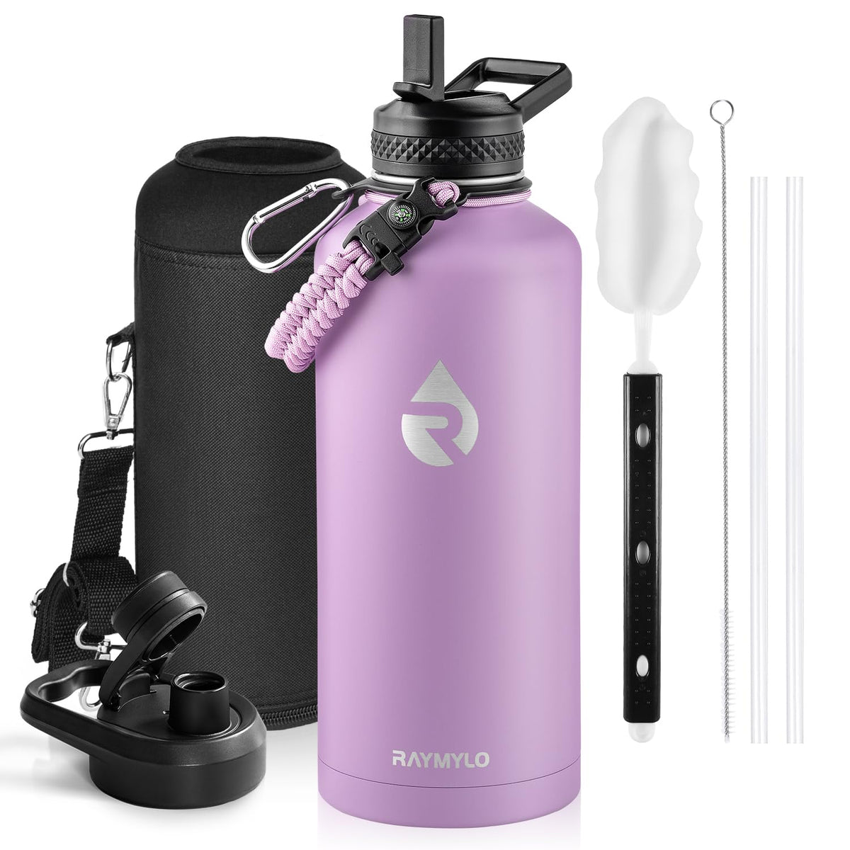 RAYMYLO One Gallon Water Bottle Insulated 128 oz, Stainless Steel