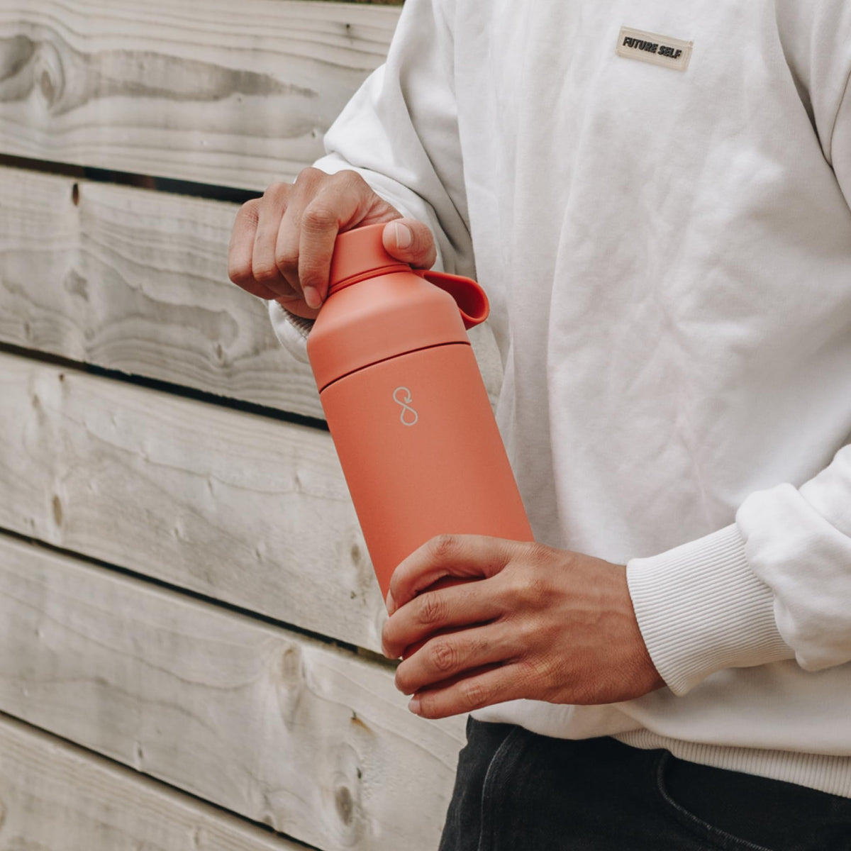 Ocean Bottle Peak 24oz Leak-Proof Steel Water Bottle (Maroon Dusk)