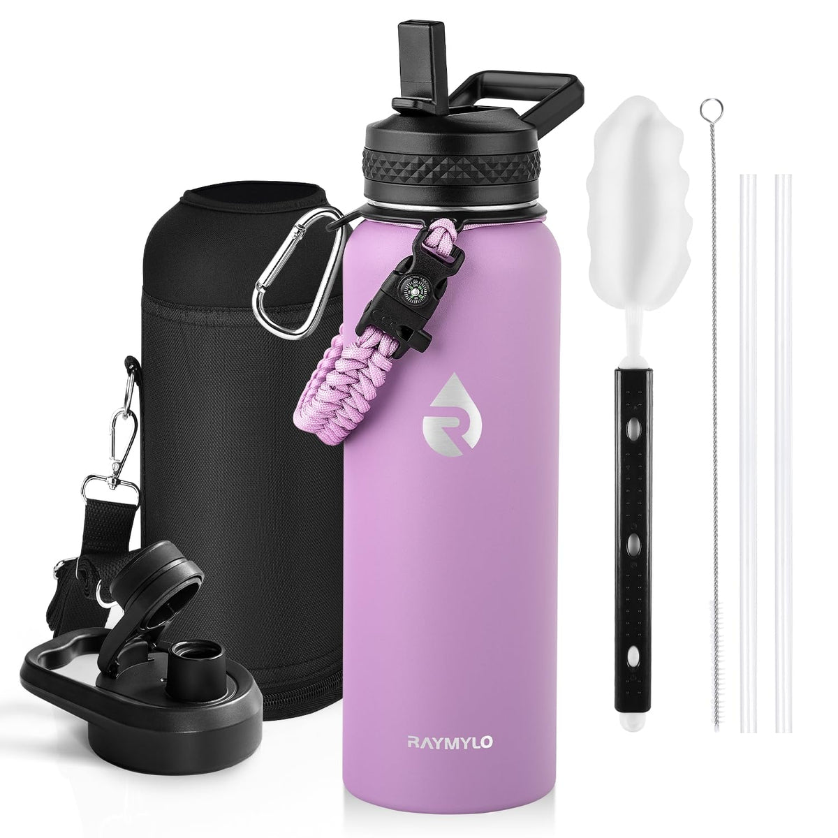 RAYMYLO One Gallon Water Bottle Insulated 128 oz, Stainless Steel