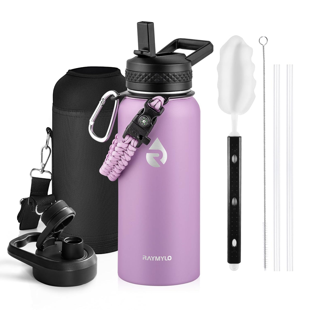 RAYMYLO One Gallon Water Bottle Insulated 128 oz, Stainless Steel