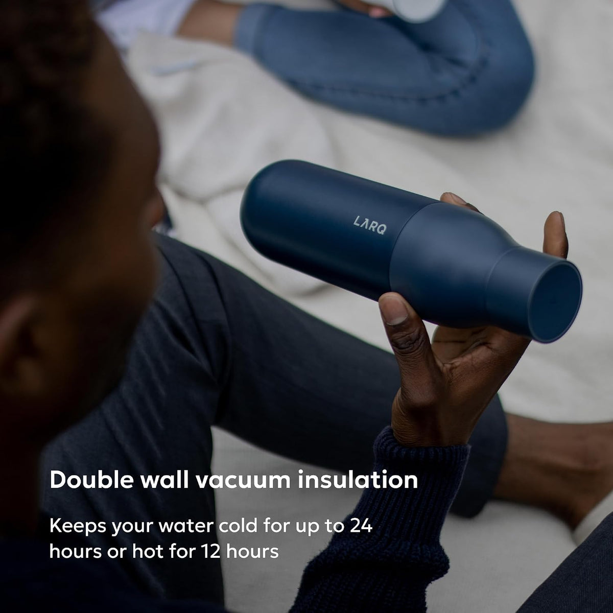 LARQ PureVis Smart Self-Cleaning UV Insulated Stainless Steel Water Bottle