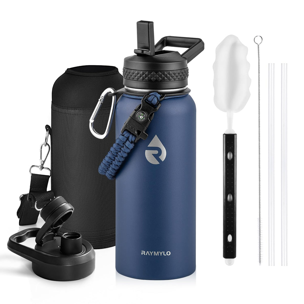 RAYMYLO One Gallon Water Bottle Insulated 128 oz, Stainless Steel