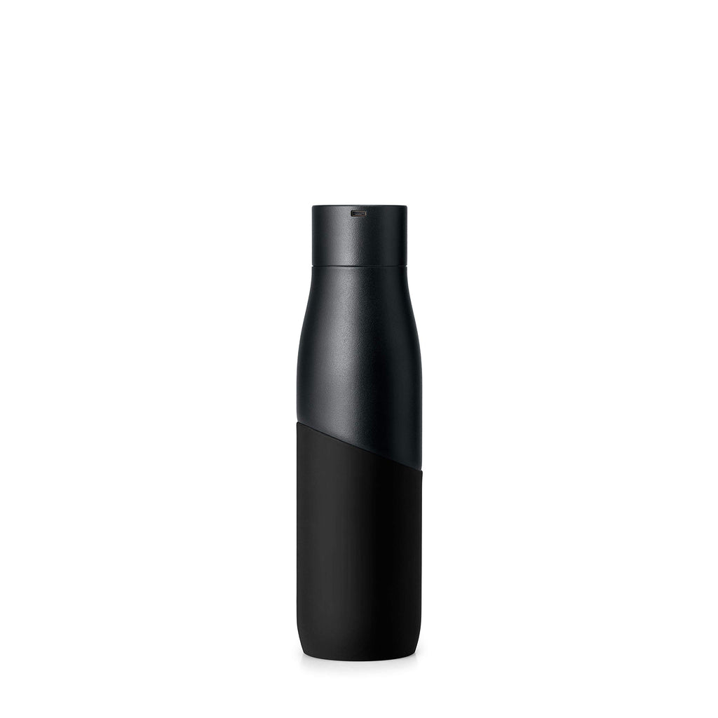 LARQ Bottle Movement PureVis 24 oz- Lightweight Self-Cleaning and Non-Insulated Stainless Steel Water Bottle with UV Water Purifier | Reusable & Travel Friendly, Black/Pine