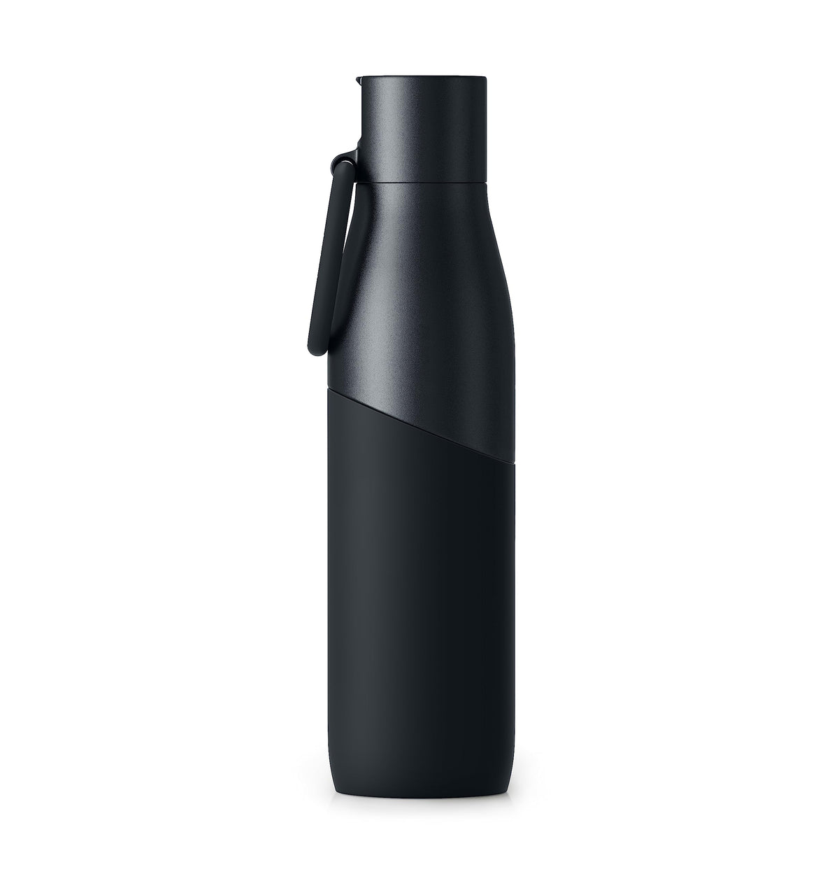 LARQ Bottle Movement Filtered - Lightweight Non-Insulated Stainless Steel Water Bottle BPA Free with Nano Zero technology and long-lasting filters, White/Pebble, 24oz