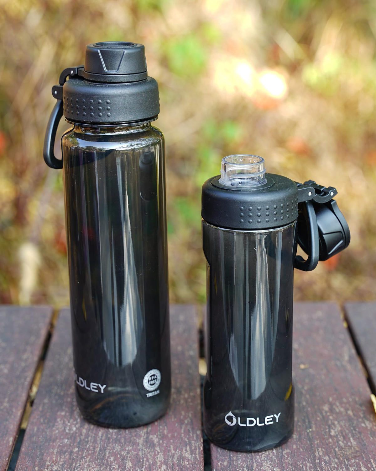 OLDLEY Water Bottles 20oz BPA Free Tritan Water Bottle with Carry Handle and Spout Lid, Leakproof Kids Water Bottle for Home,Travel, School, Outdoors, Transparent