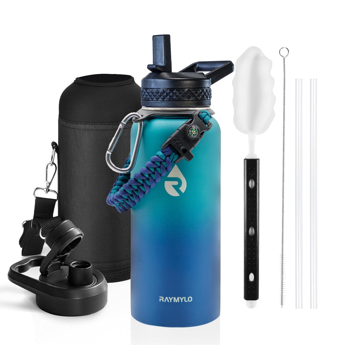 RAYMYLO One Gallon Water Bottle Insulated 128 oz, Stainless Steel
