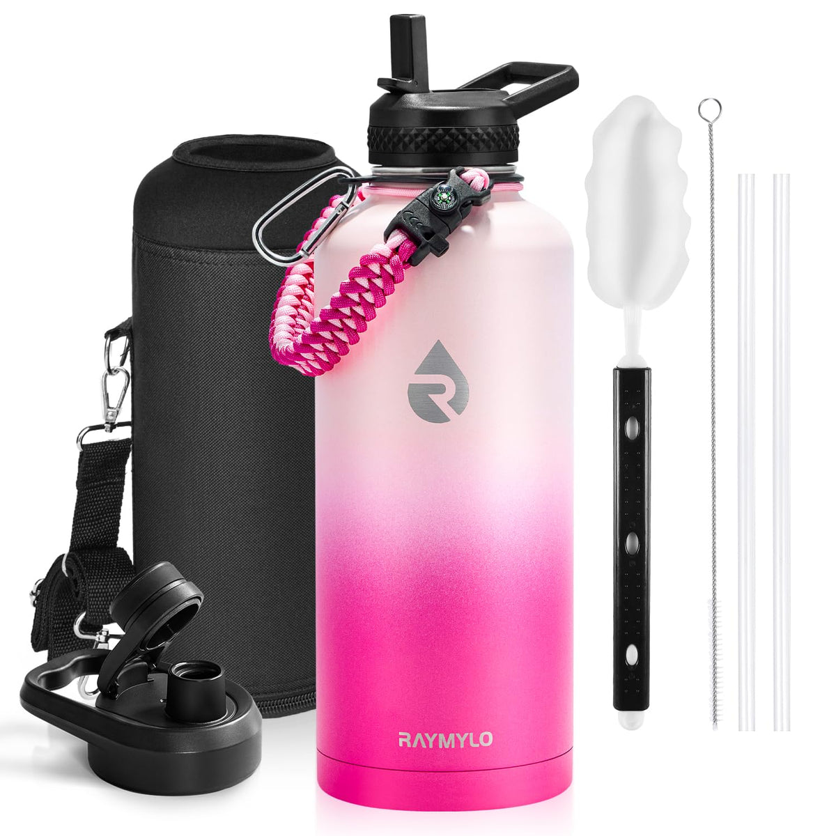 RAYMYLO One Gallon Water Bottle Insulated 128 oz, Stainless Steel