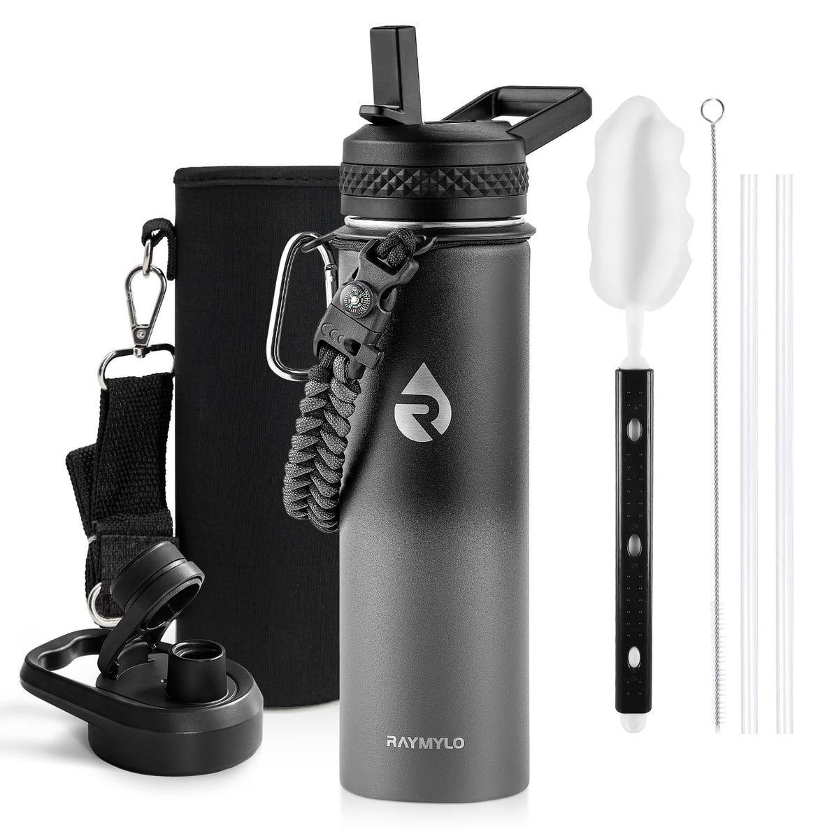 RAYMYLO One Gallon Water Bottle Insulated 128 oz, Stainless Steel