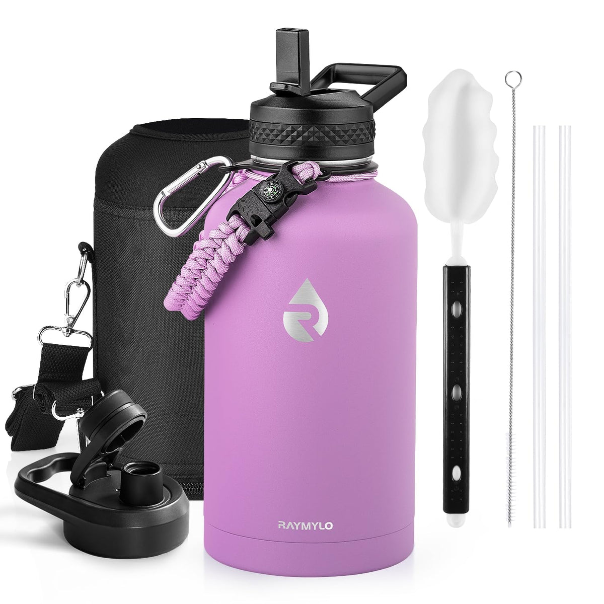 RAYMYLO One Gallon Water Bottle Insulated 128 oz, Stainless Steel
