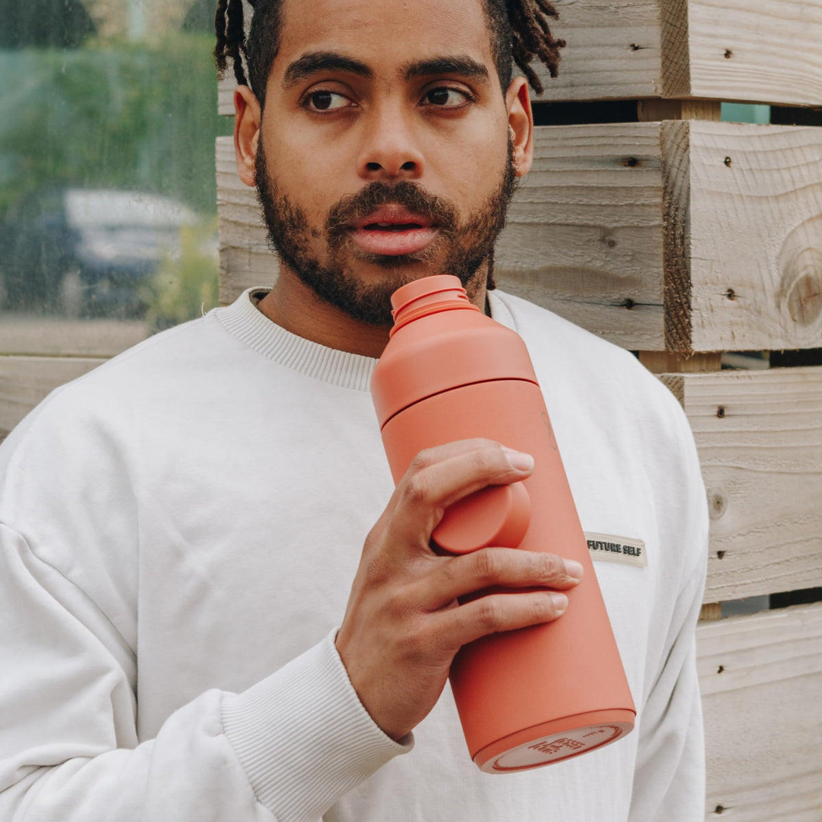 Ocean Bottle Peak 24oz Leak-Proof Steel Water Bottle (Maroon Dusk)