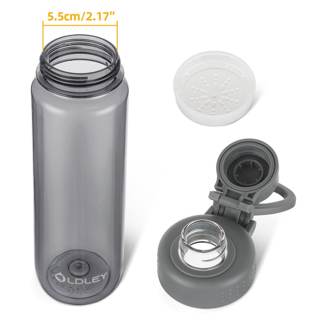 OLDLEY Water Bottles 20oz BPA Free Tritan Water Bottle with Carry Handle and Spout Lid, Leakproof Kids Water Bottle for Home,Travel, School, Outdoors, Transparent