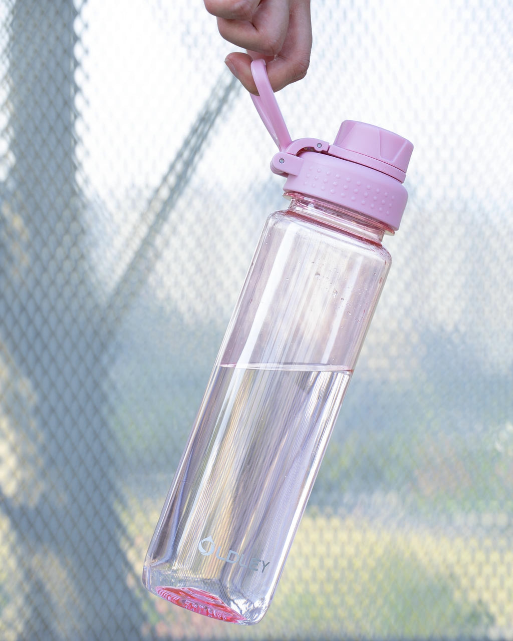 OLDLEY Water Bottles 20oz BPA Free Tritan Water Bottle with Carry Handle and Spout Lid, Leakproof Kids Water Bottle for Home,Travel, School, Outdoors, Transparent